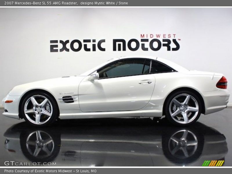 designo Mystic White / Stone 2007 Mercedes-Benz SL 55 AMG Roadster