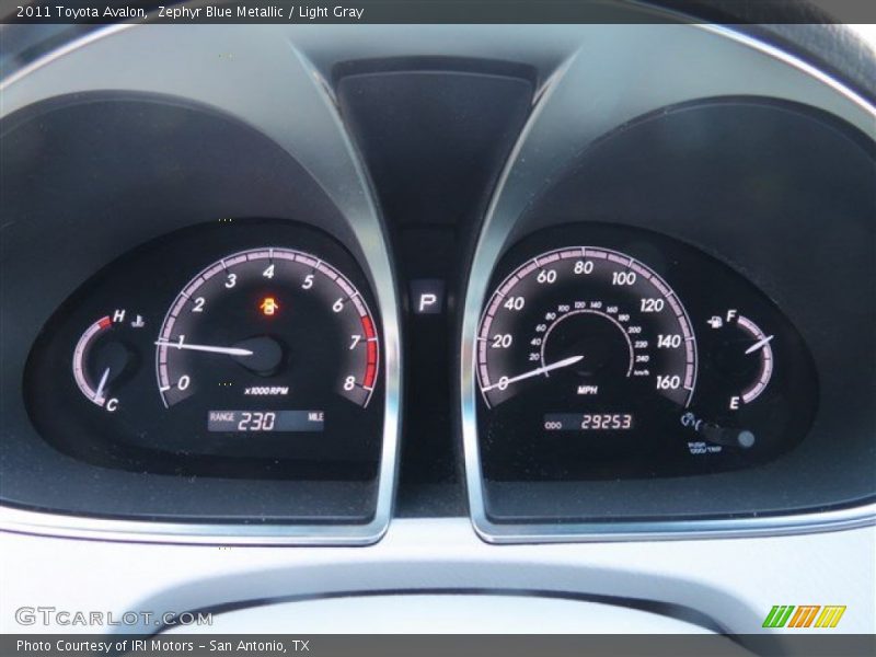 Zephyr Blue Metallic / Light Gray 2011 Toyota Avalon