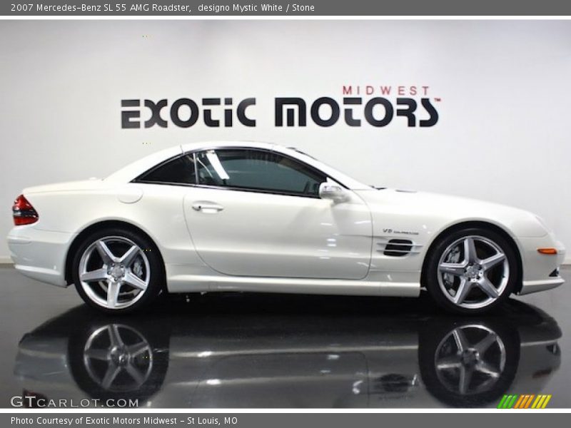 designo Mystic White / Stone 2007 Mercedes-Benz SL 55 AMG Roadster