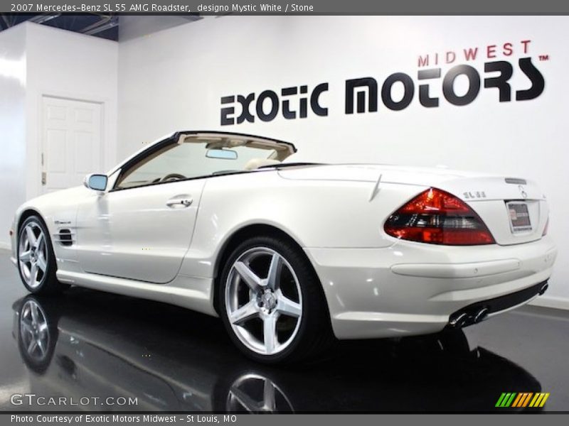 designo Mystic White / Stone 2007 Mercedes-Benz SL 55 AMG Roadster