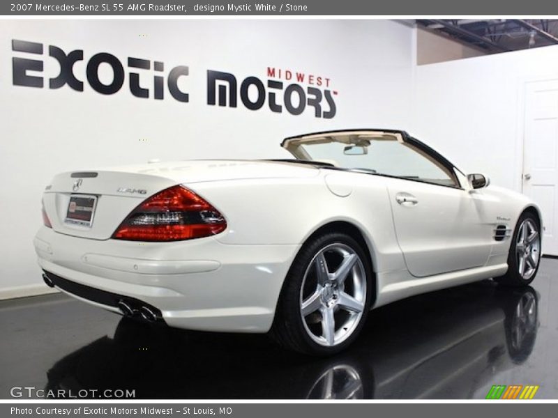 designo Mystic White / Stone 2007 Mercedes-Benz SL 55 AMG Roadster