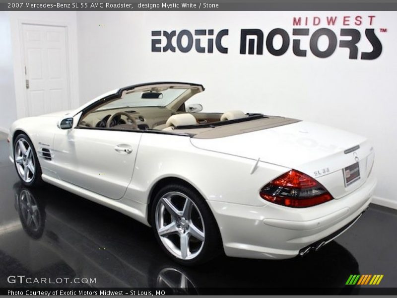 designo Mystic White / Stone 2007 Mercedes-Benz SL 55 AMG Roadster