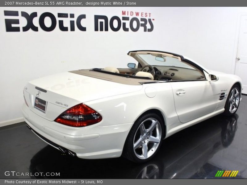 designo Mystic White / Stone 2007 Mercedes-Benz SL 55 AMG Roadster