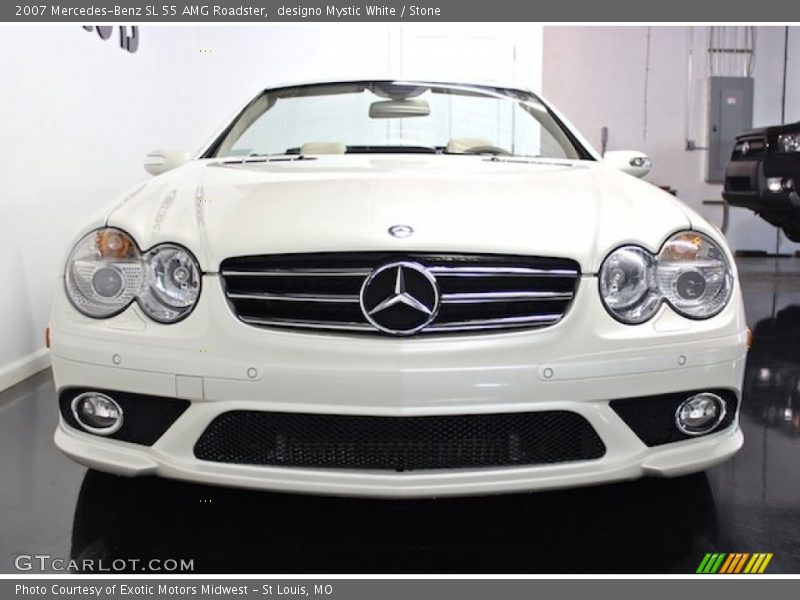 designo Mystic White / Stone 2007 Mercedes-Benz SL 55 AMG Roadster