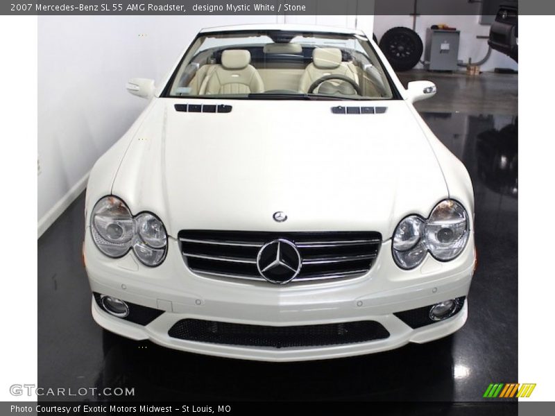 designo Mystic White / Stone 2007 Mercedes-Benz SL 55 AMG Roadster