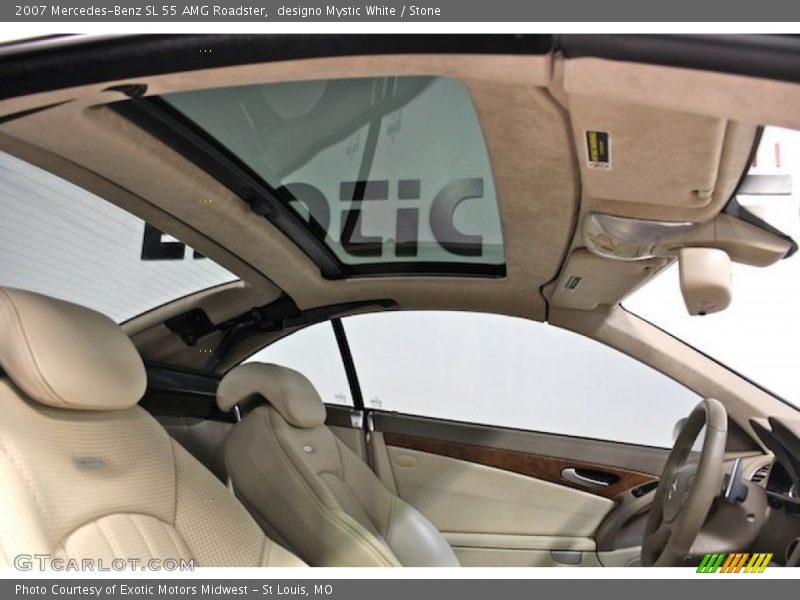 designo Mystic White / Stone 2007 Mercedes-Benz SL 55 AMG Roadster