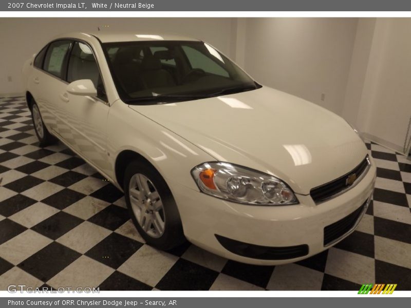White / Neutral Beige 2007 Chevrolet Impala LT