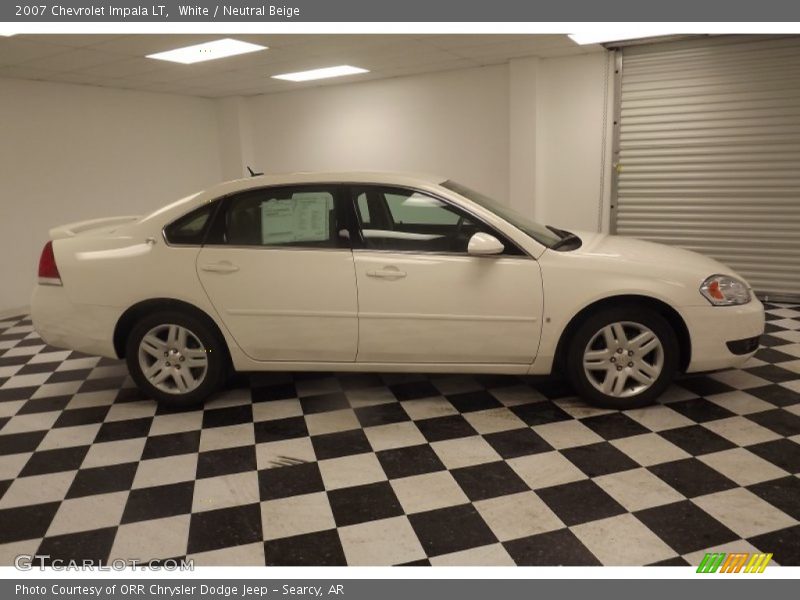 White / Neutral Beige 2007 Chevrolet Impala LT
