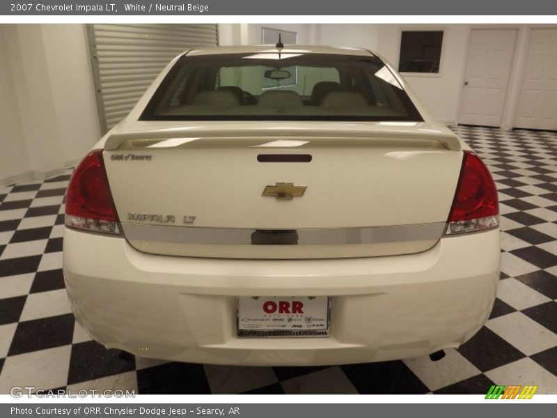 White / Neutral Beige 2007 Chevrolet Impala LT