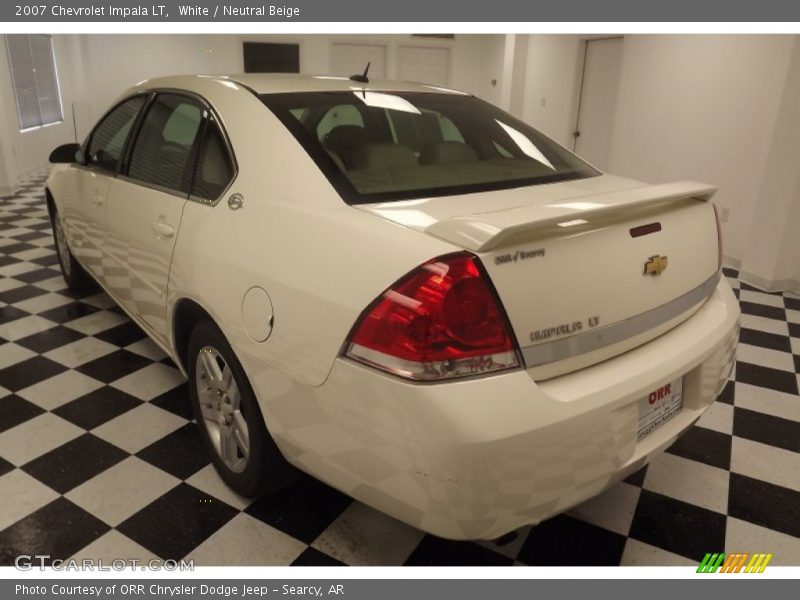 White / Neutral Beige 2007 Chevrolet Impala LT