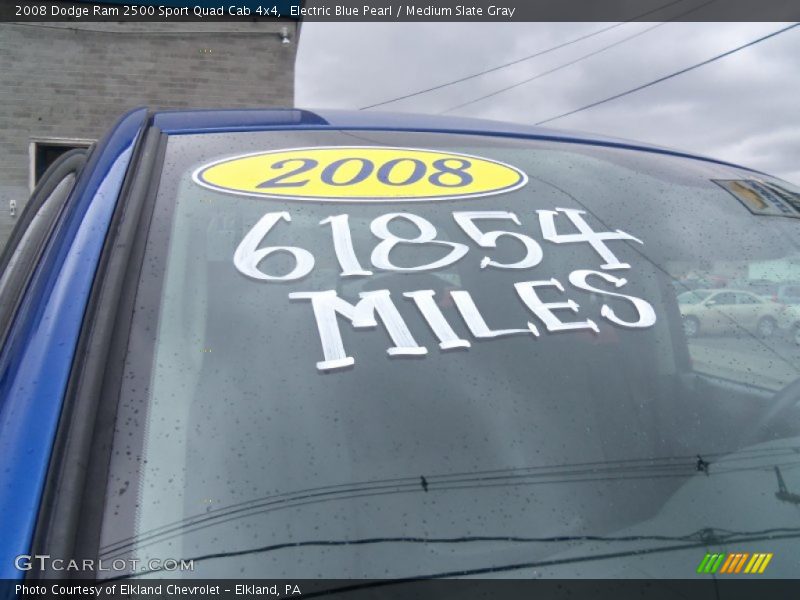 Electric Blue Pearl / Medium Slate Gray 2008 Dodge Ram 2500 Sport Quad Cab 4x4