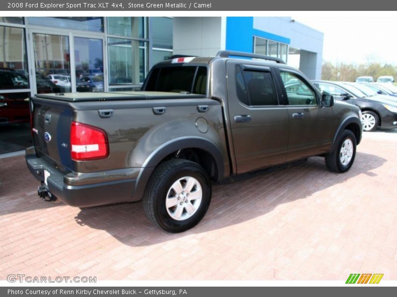 Stone Green Metallic / Camel 2008 Ford Explorer Sport Trac XLT 4x4