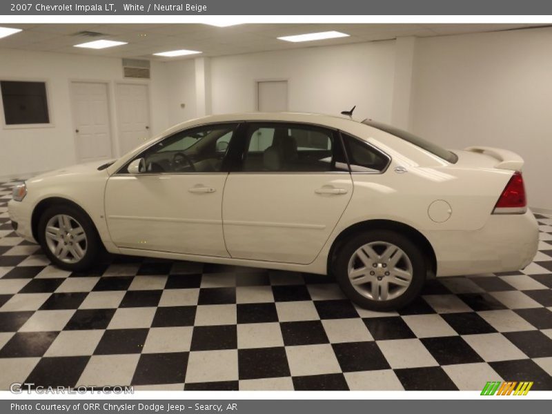White / Neutral Beige 2007 Chevrolet Impala LT