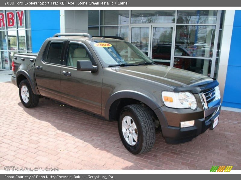 Stone Green Metallic / Camel 2008 Ford Explorer Sport Trac XLT 4x4