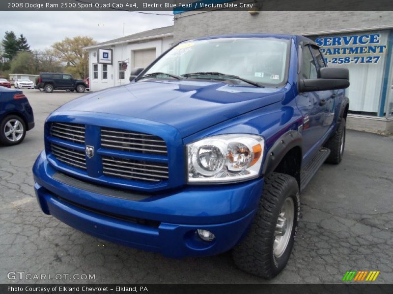 Electric Blue Pearl / Medium Slate Gray 2008 Dodge Ram 2500 Sport Quad Cab 4x4