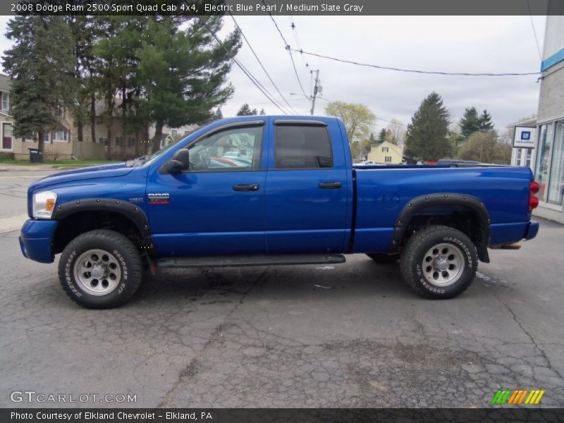 Electric Blue Pearl / Medium Slate Gray 2008 Dodge Ram 2500 Sport Quad Cab 4x4