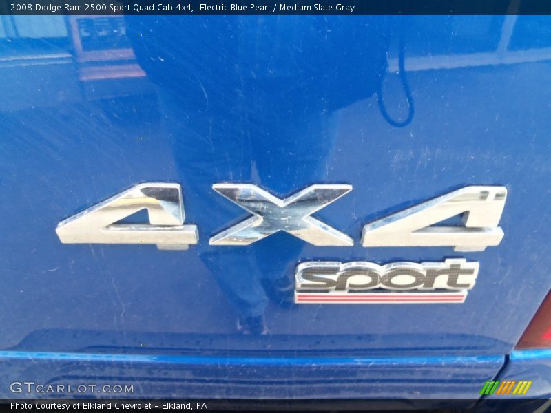 Electric Blue Pearl / Medium Slate Gray 2008 Dodge Ram 2500 Sport Quad Cab 4x4