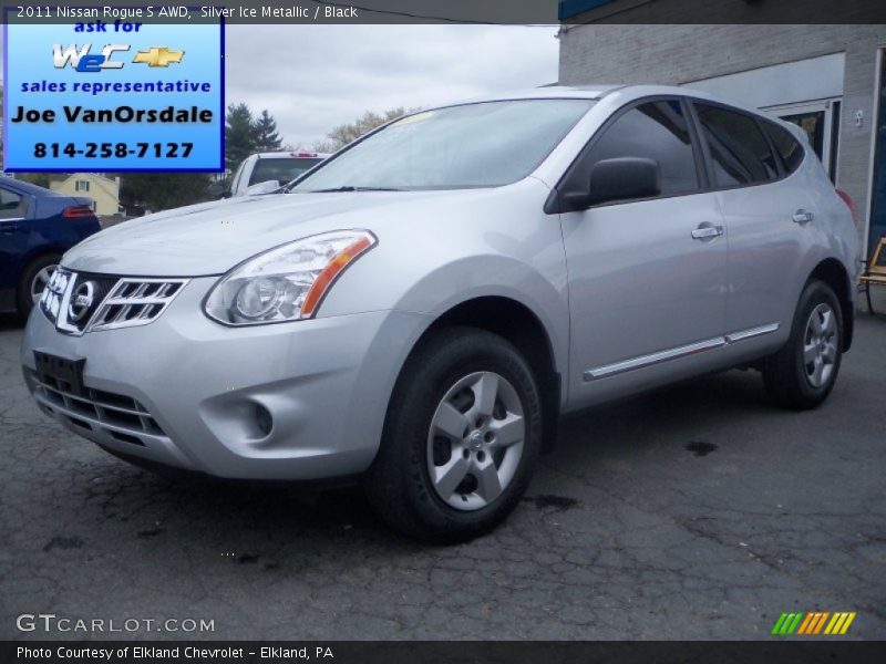 Silver Ice Metallic / Black 2011 Nissan Rogue S AWD