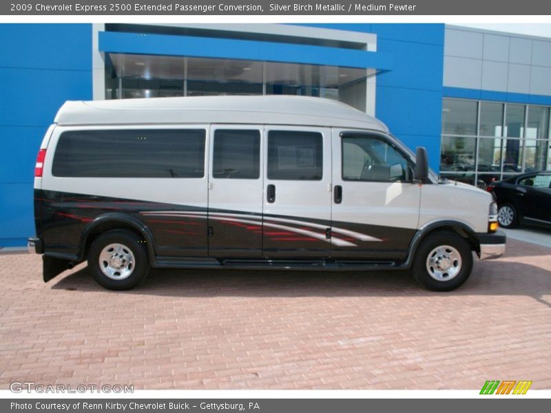 Silver Birch Metallic / Medium Pewter 2009 Chevrolet Express 2500 Extended Passenger Conversion