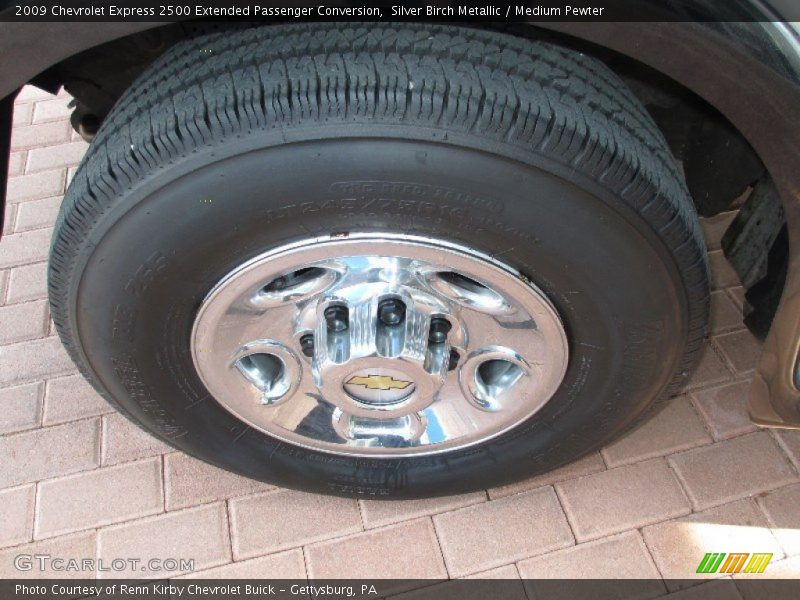 Silver Birch Metallic / Medium Pewter 2009 Chevrolet Express 2500 Extended Passenger Conversion