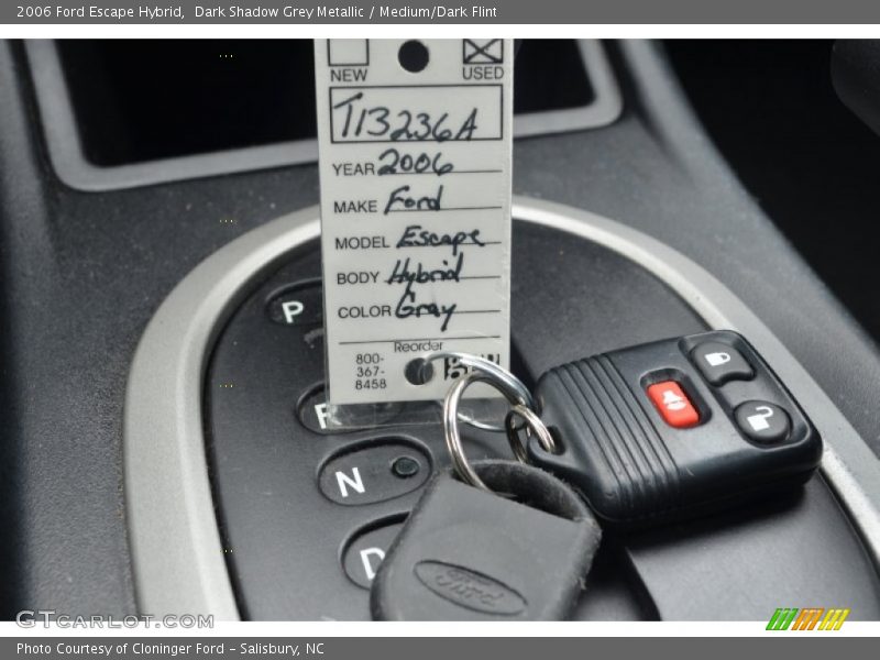 Dark Shadow Grey Metallic / Medium/Dark Flint 2006 Ford Escape Hybrid