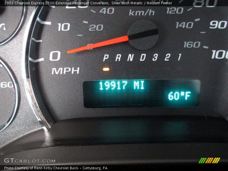 Silver Birch Metallic / Medium Pewter 2009 Chevrolet Express 2500 Extended Passenger Conversion