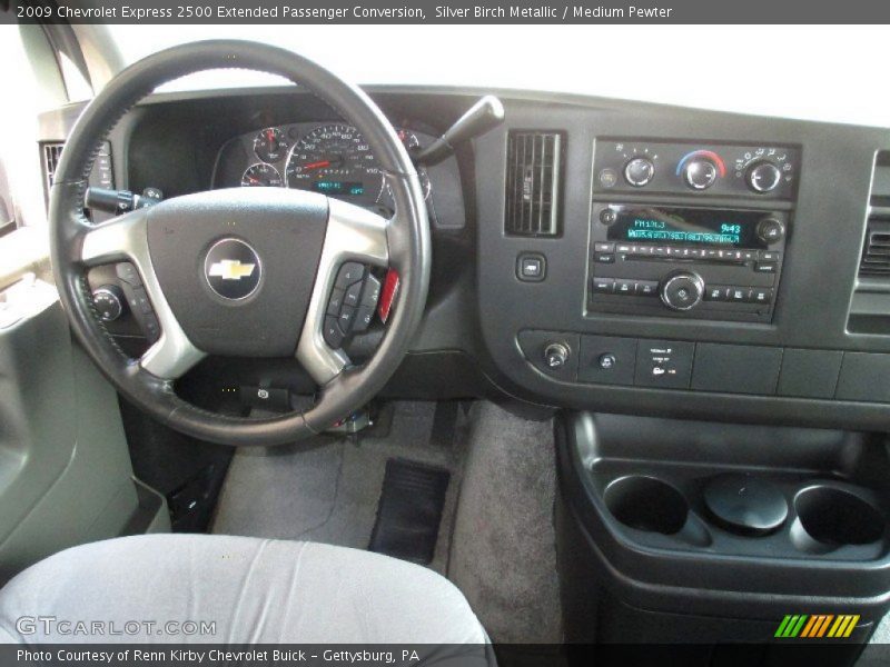 Silver Birch Metallic / Medium Pewter 2009 Chevrolet Express 2500 Extended Passenger Conversion
