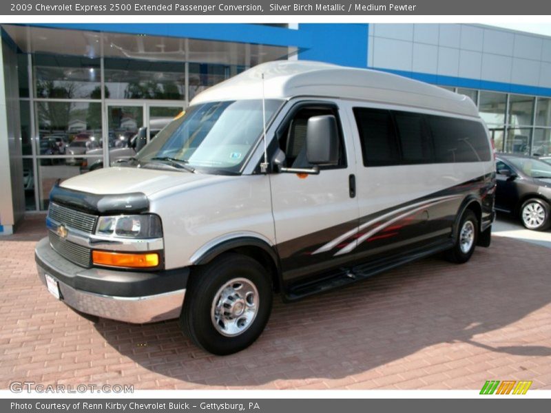 Silver Birch Metallic / Medium Pewter 2009 Chevrolet Express 2500 Extended Passenger Conversion