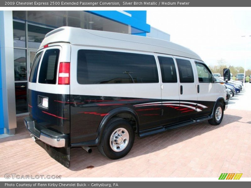 Silver Birch Metallic / Medium Pewter 2009 Chevrolet Express 2500 Extended Passenger Conversion