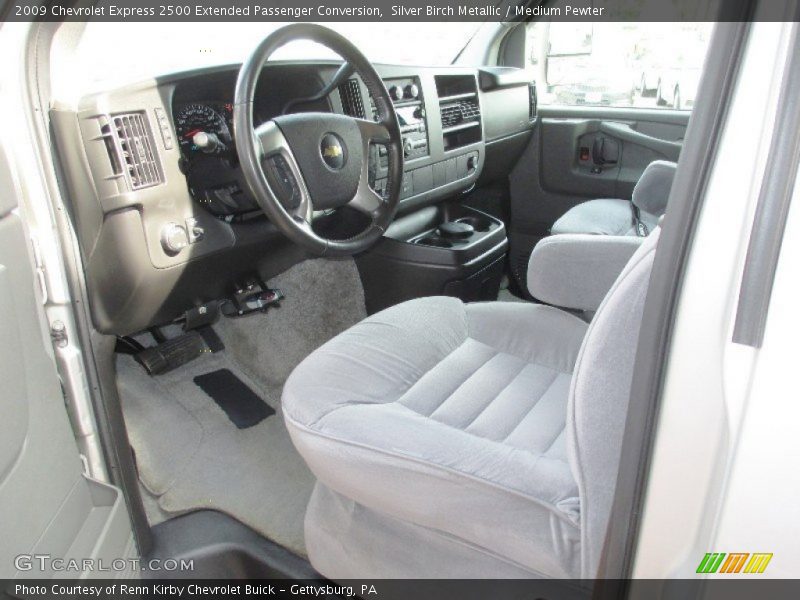 Silver Birch Metallic / Medium Pewter 2009 Chevrolet Express 2500 Extended Passenger Conversion