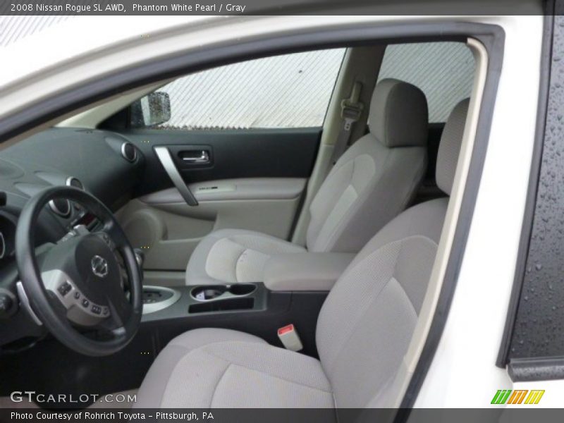 Phantom White Pearl / Gray 2008 Nissan Rogue SL AWD
