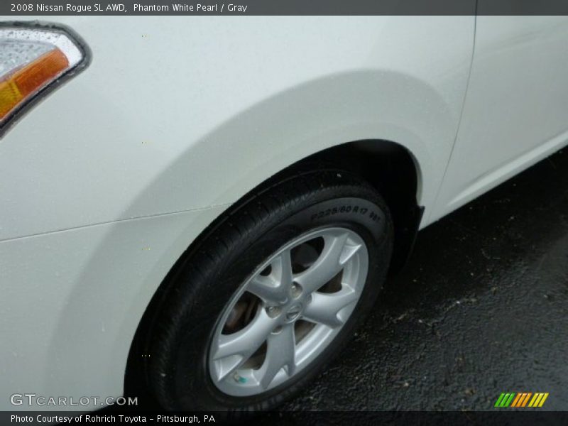 Phantom White Pearl / Gray 2008 Nissan Rogue SL AWD