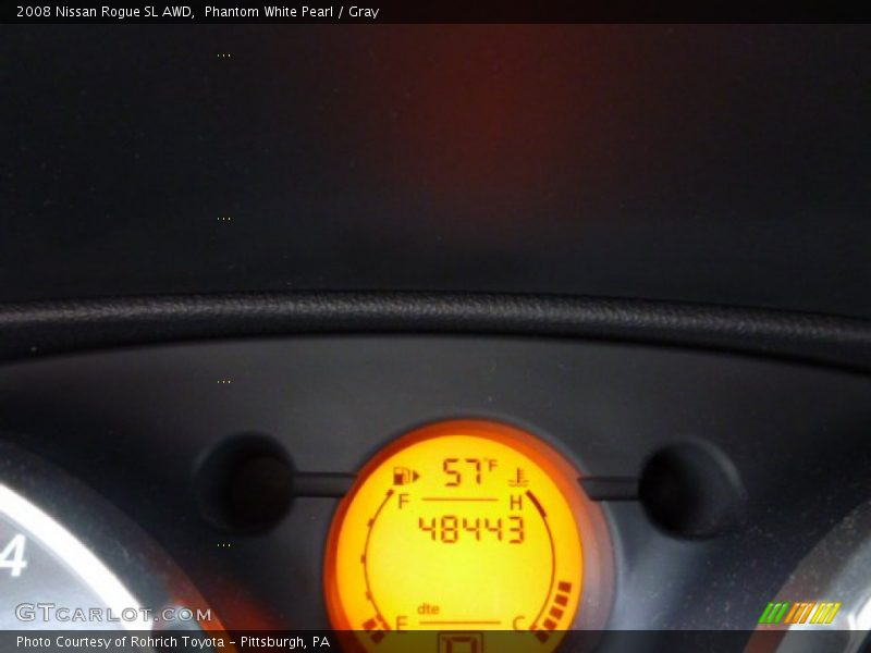 Phantom White Pearl / Gray 2008 Nissan Rogue SL AWD