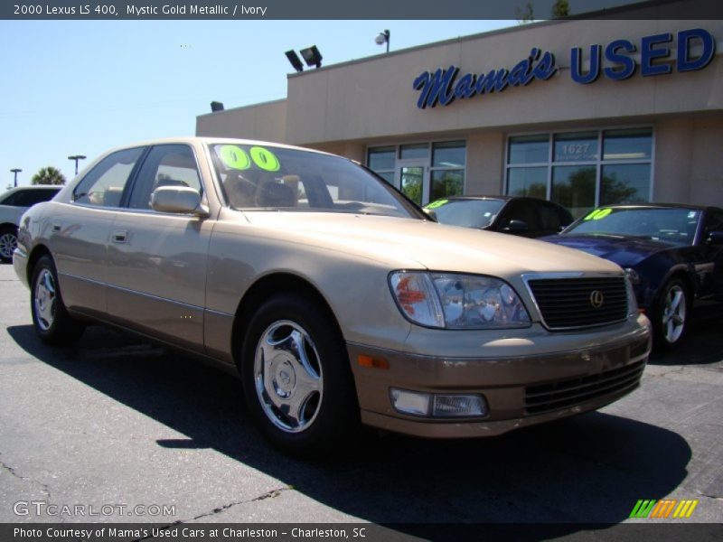 Mystic Gold Metallic / Ivory 2000 Lexus LS 400