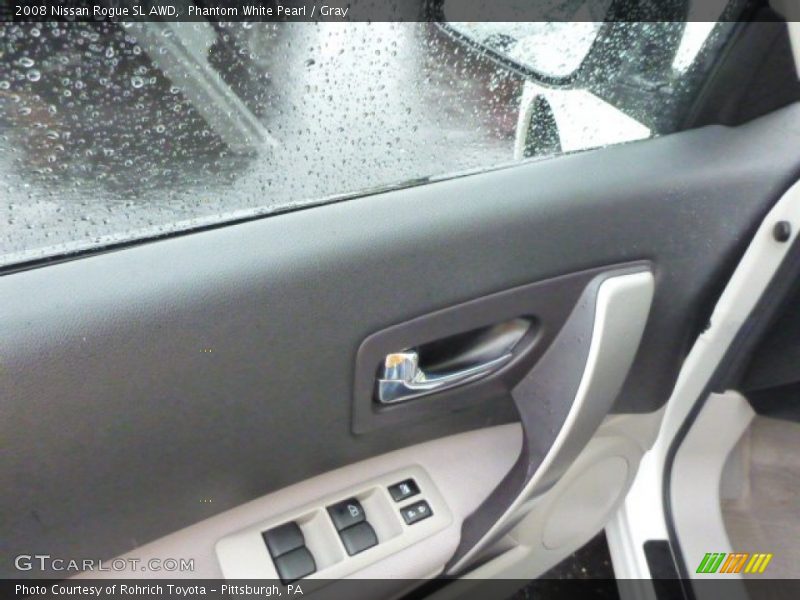 Phantom White Pearl / Gray 2008 Nissan Rogue SL AWD
