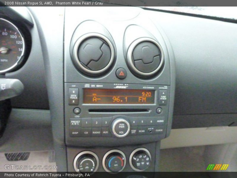 Phantom White Pearl / Gray 2008 Nissan Rogue SL AWD
