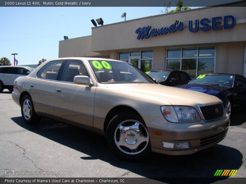 Mystic Gold Metallic / Ivory 2000 Lexus LS 400