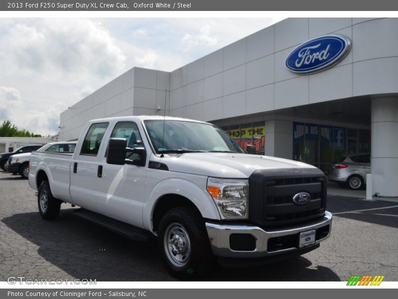 Oxford White / Steel 2013 Ford F250 Super Duty XL Crew Cab