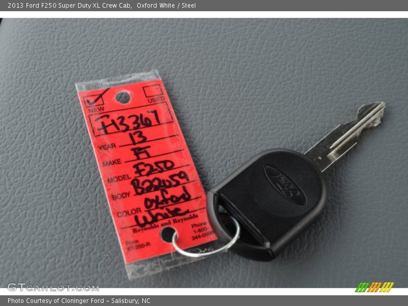 Keys of 2013 F250 Super Duty XL Crew Cab