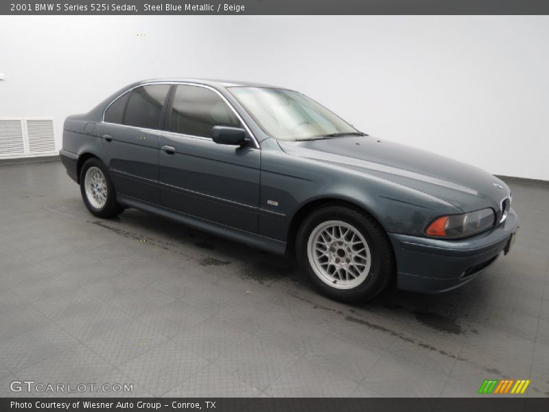 Steel Blue Metallic / Beige 2001 BMW 5 Series 525i Sedan
