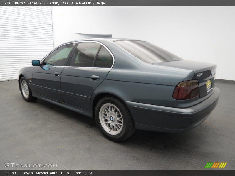Steel Blue Metallic / Beige 2001 BMW 5 Series 525i Sedan