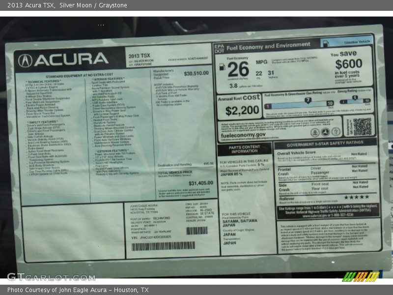 Silver Moon / Graystone 2013 Acura TSX
