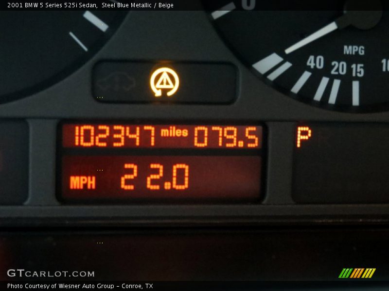 Steel Blue Metallic / Beige 2001 BMW 5 Series 525i Sedan
