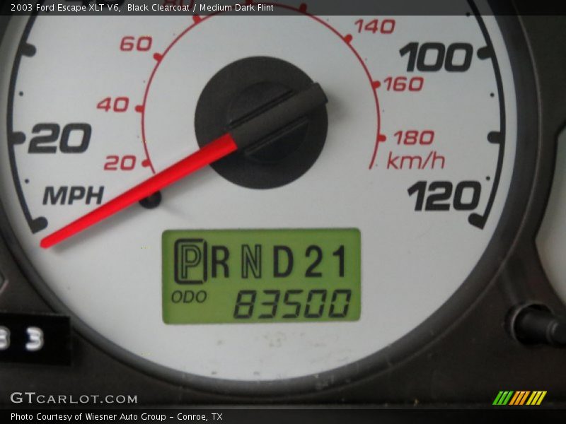 Black Clearcoat / Medium Dark Flint 2003 Ford Escape XLT V6