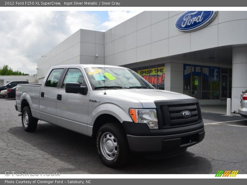 Ingot Silver Metallic / Steel Gray 2012 Ford F150 XL SuperCrew