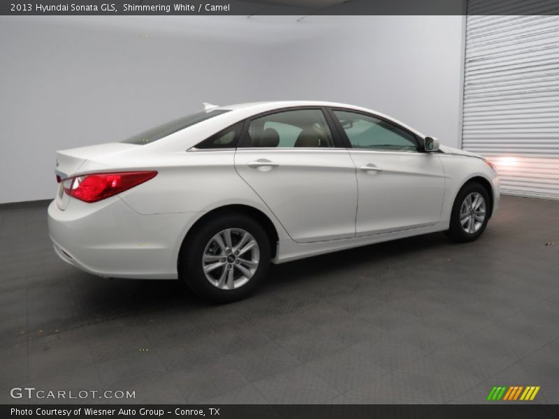 Shimmering White / Camel 2013 Hyundai Sonata GLS