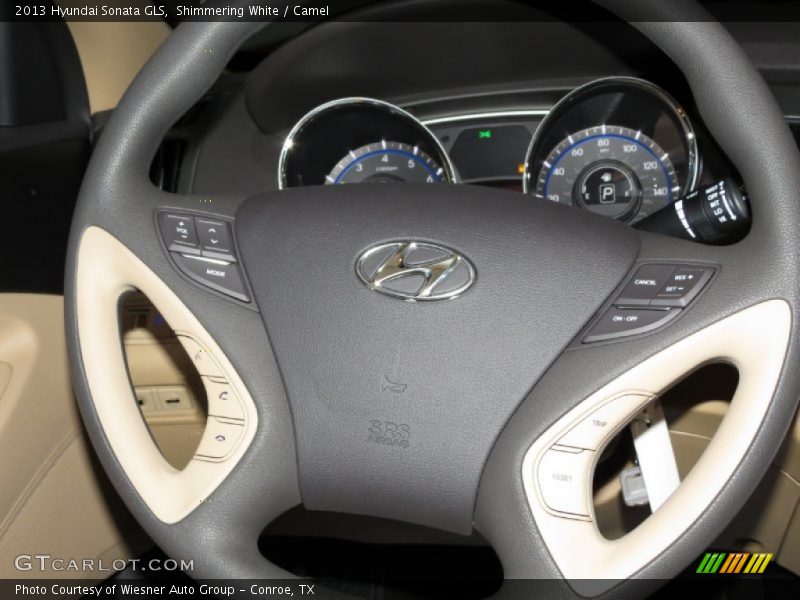 Shimmering White / Camel 2013 Hyundai Sonata GLS