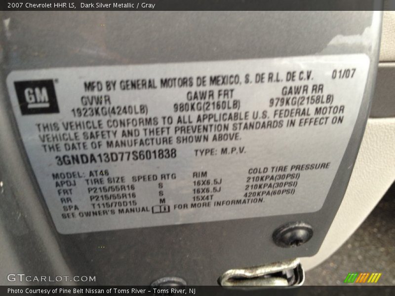 Dark Silver Metallic / Gray 2007 Chevrolet HHR LS