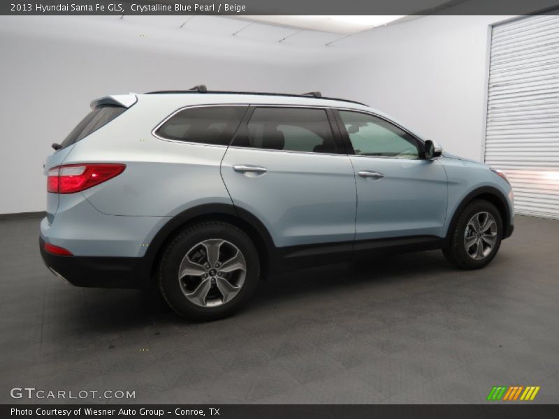 Crystalline Blue Pearl / Beige 2013 Hyundai Santa Fe GLS