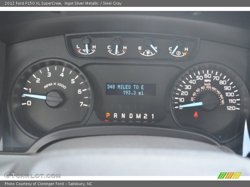 Ingot Silver Metallic / Steel Gray 2012 Ford F150 XL SuperCrew